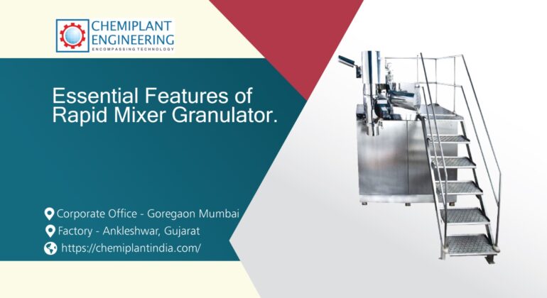 Rapid Mixer Granulator: mixing, granulation, and compact design for efficient processing.