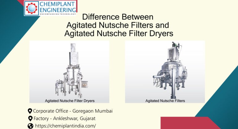 Image displaying the contrast between two types of nutsche filters, highlighting their unique features and functionalities.